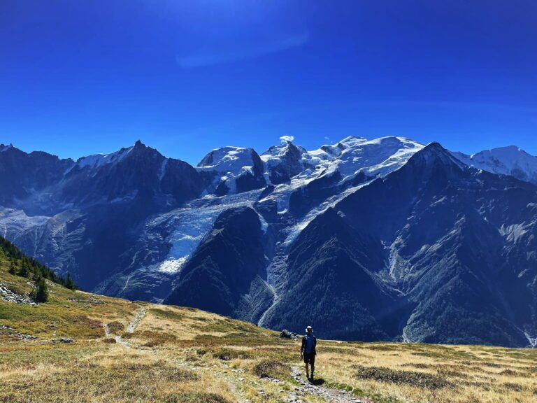 El impresionante Mont Blanc delante de mis narices, después de una subida acumulada de 1500metros