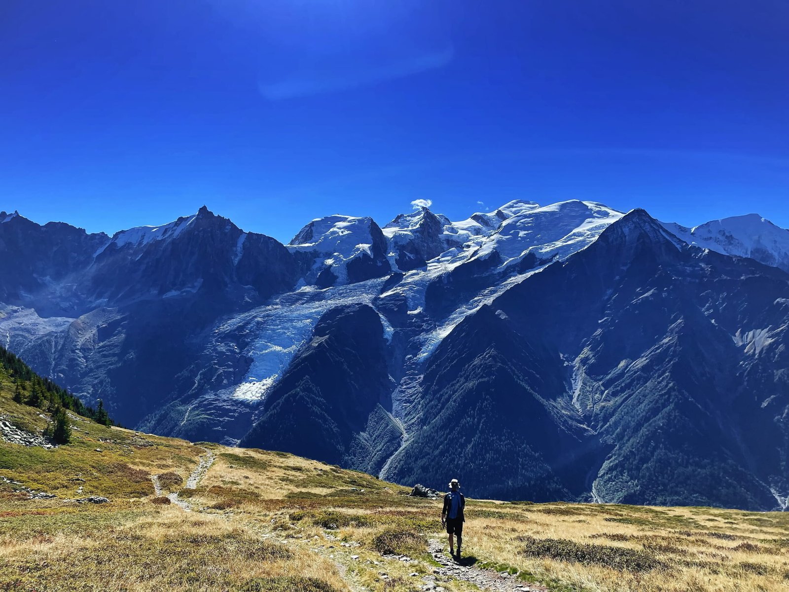 El impresionante Mont Blanc delante de mis narices, después de una subida acumulada de 1500metros